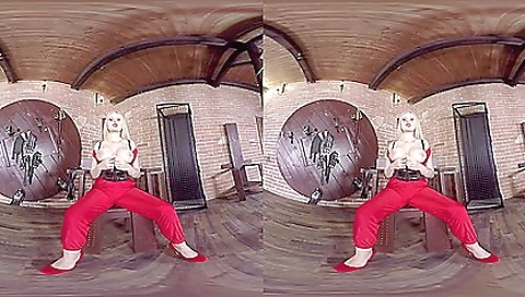 Sexy blonde chick fucks her husband in the kitchen