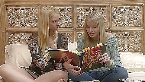 Two girls are alad by horny guys