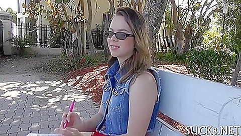 Sexy babe gets a hard fuck after getting